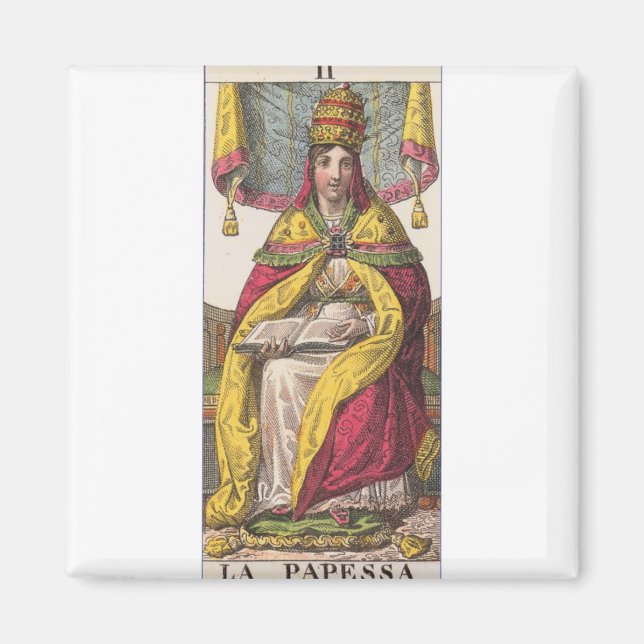 Aimant Tarot Vintage haute prêtesse (Devant)