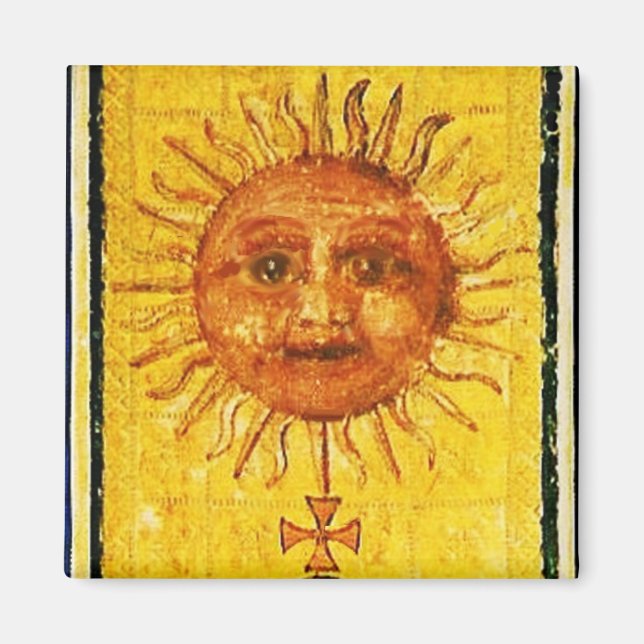 AIMANT TAROTS DE RENAISSANCE ANTIQUE /LE SOLEIL (Devant)