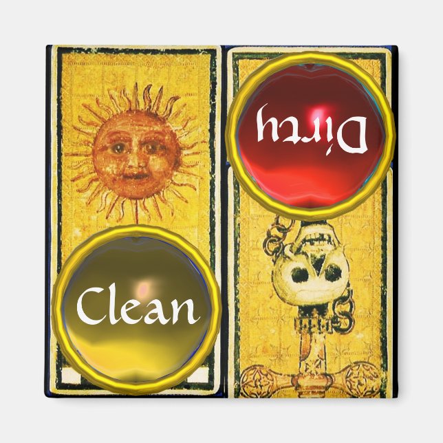 AIMANT TAROTS DE RENAISSANCE ANTIQUE /LE SOLEIL ET L'ACE  (Devant)