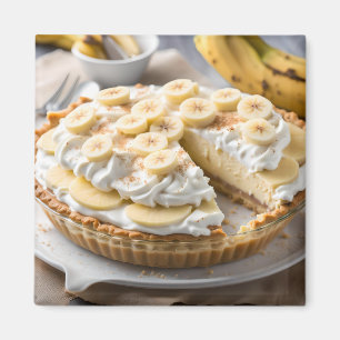 Aimant Tarte à la crème de banane