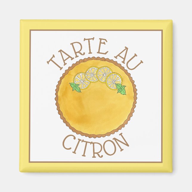 Aimant Tarte au citron tarte au citron tarte à tarte à ta (Devant)