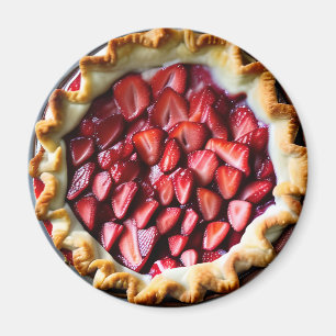 Aimant Tarte aux fraises avec croûte