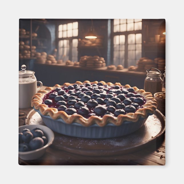 Aimant Tarte aux myrtilles (Devant)
