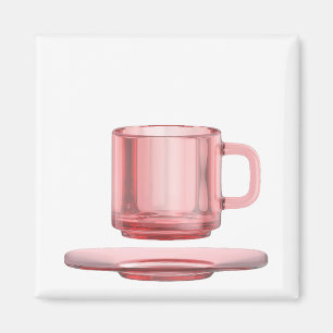 Aimant Tasse de café en verre vide