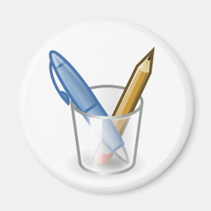 Aimant Tasse de crayon de stylo d'auteur