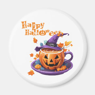 Aimant Tasse Happy Halloween Jack-O-Lantern Brew