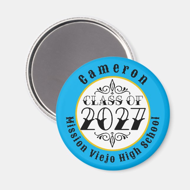 Aimant Tat Style Promotion 2027 Diplômés (Recto/Verso)