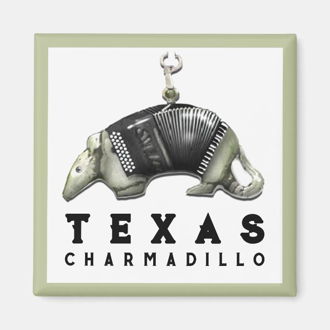 Aimant Tatou du Texas drôle (Devant)
