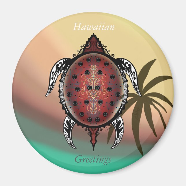 Aimant Tatouage à la tortue Imaginaire (Devant)