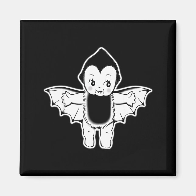Aimant tatouage de chauve-souris vampire bébé kewpie  (Devant)