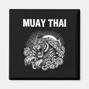 Aimant Tatouage de langue thaïlandaise Muay Thai Rugissem