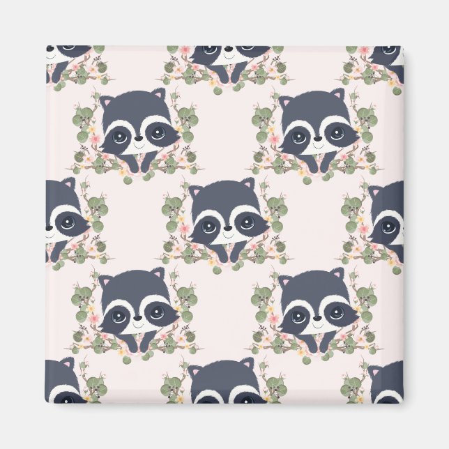 Aimant Tatouage de Panda And Flower (Devant)