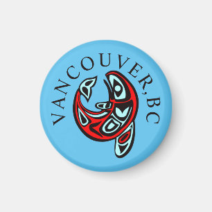Aimant Tatouage de totem d'orque Haida de Vancouver, art