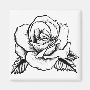 Aimant tatouage rose