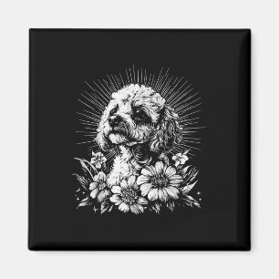Aimant Tatouage Style Poodé Lover Chien rétro