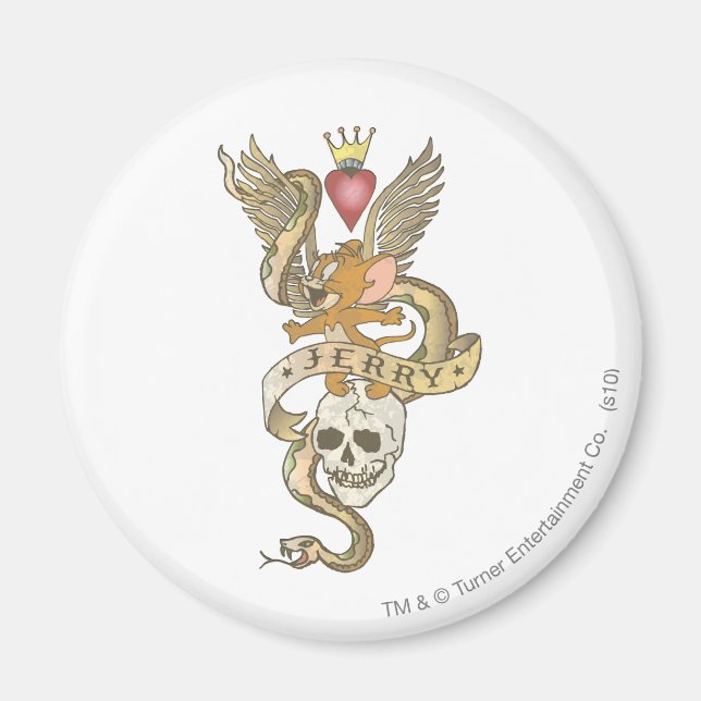 Aimant tatouage tordu Jerry 2 (Devant)