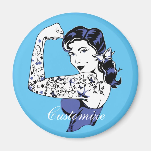 Aimant Tattoo Girl Arm Up Thunder_Cove (Devant)