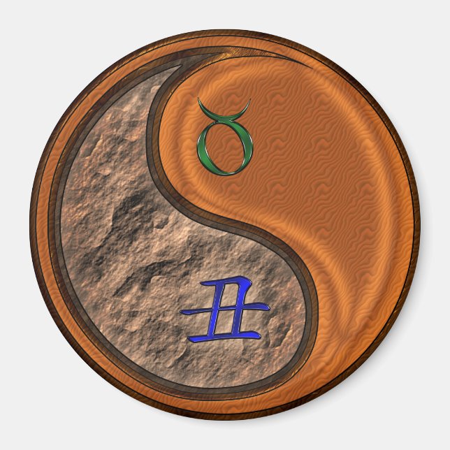 Aimant Taureau & Bœuf de Bois (Devant)