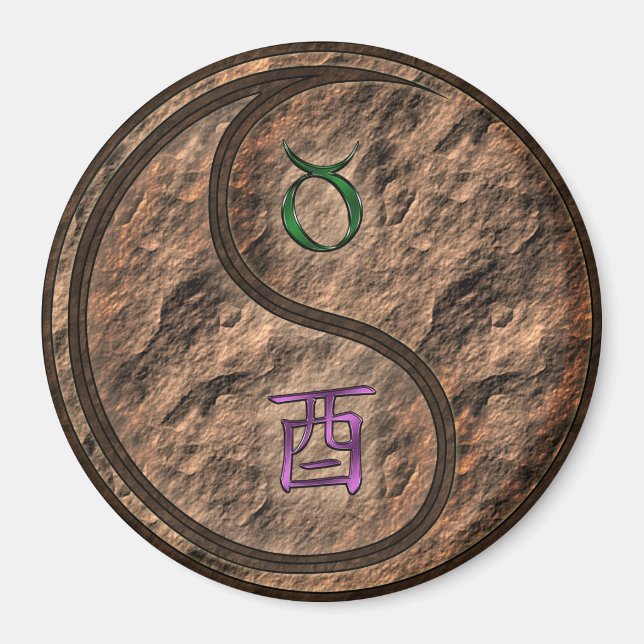 Aimant Taureau & Coq de Terre (Devant)