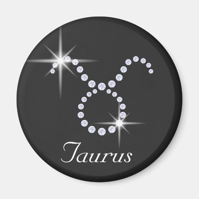 Aimant Taureau Diamant Étincelant  (Devant)