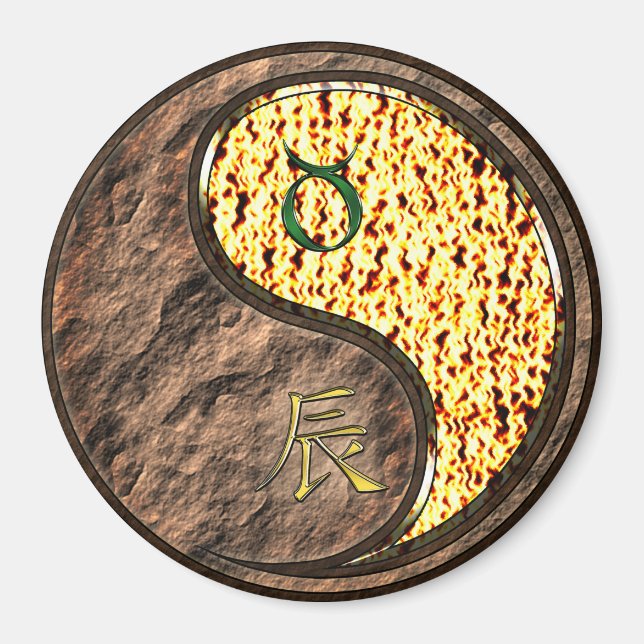 Aimant Taureau & Dragon de feu (Devant)