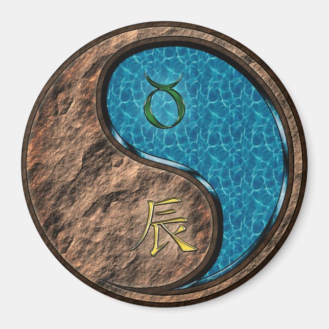 Aimant Taureau & Dragon d'eau (Devant)