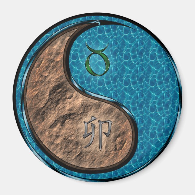 Aimant Taureau & Lapin d'eau (Devant)