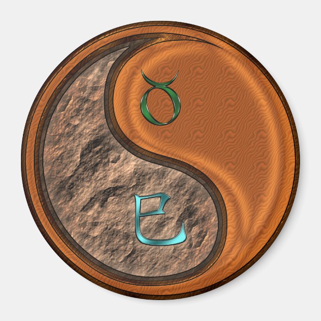 Aimant Taureau & Serpent de Bois (Devant)