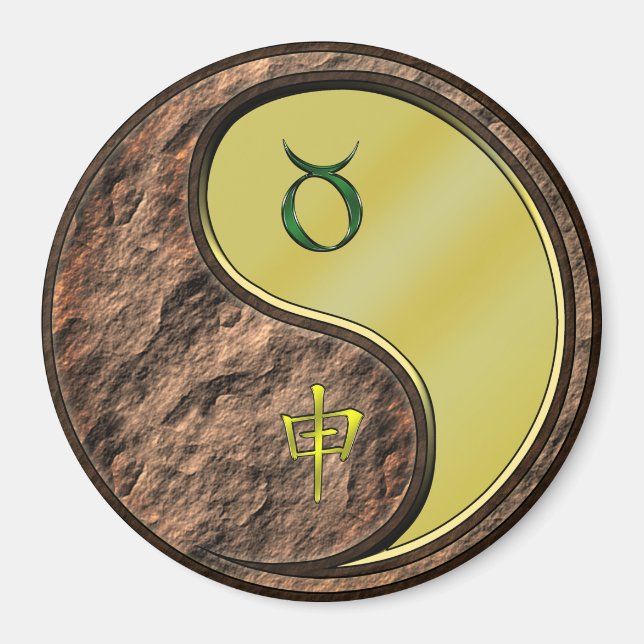 Aimant Taureau & Singe de Métal (Devant)