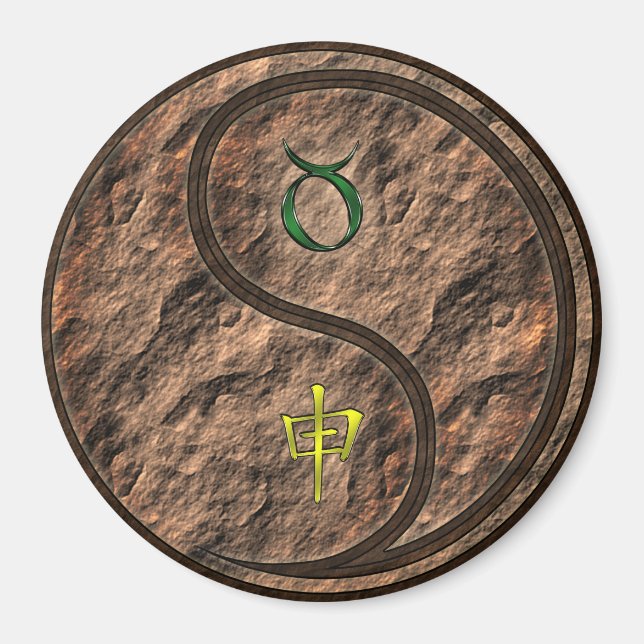 Aimant Taureau & Singe de Terre (Devant)