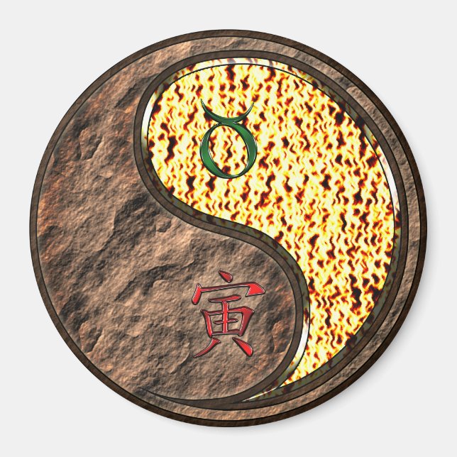 Aimant Taureau & Tigre de Feu (Devant)