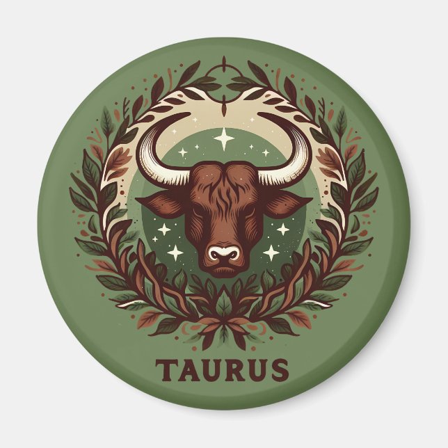 Aimant Taurus de Terre, Sensuel Zodiac Star Signal Art De (Devant)