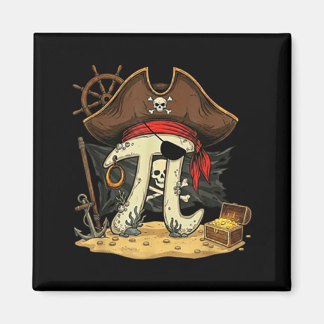 Aimant Taux amusant pirate journee pi 314 professeur de m (Devant)