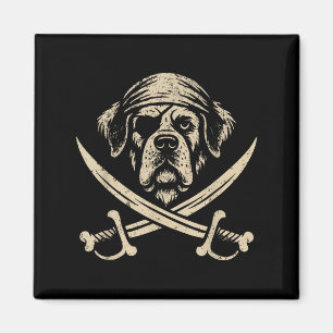 Aimant Taux vintage Saint Bernard Crossbones Amoureux des