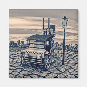 Aimant Taxi Cab Art Citadin Rétro Steampunk