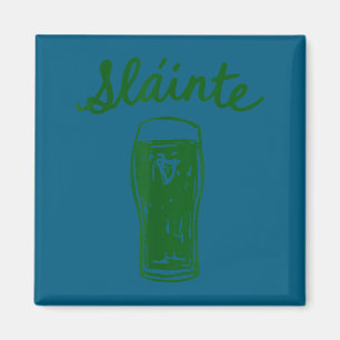 Aimant Tchin gaélique toast script pub irlandais acclamat