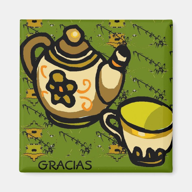 Aimant TEA, Merci, modifier le texte (Devant)