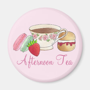 Aimant Tea Party Macarons Tea Party Scone