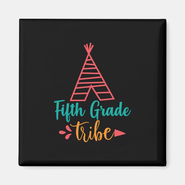Aimant Teacher Art Tribe de 5e année (Devant)