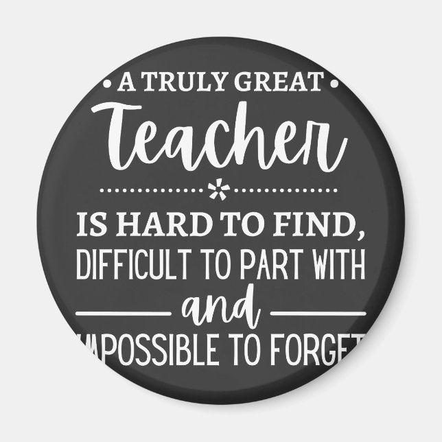 Aimant teacher Gift, A Truly Great Teacher (Devant)