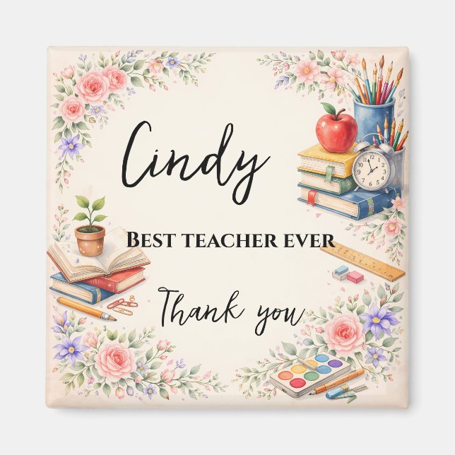 Aimant Teacher Thank You Gift | End of School Year (Devant)
