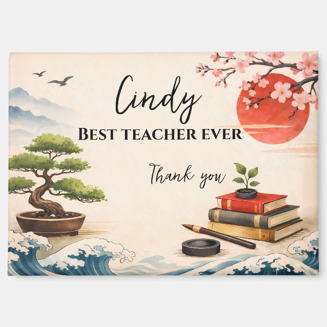 Aimant Teacher Thank You Gift | End of School Year (Recto)