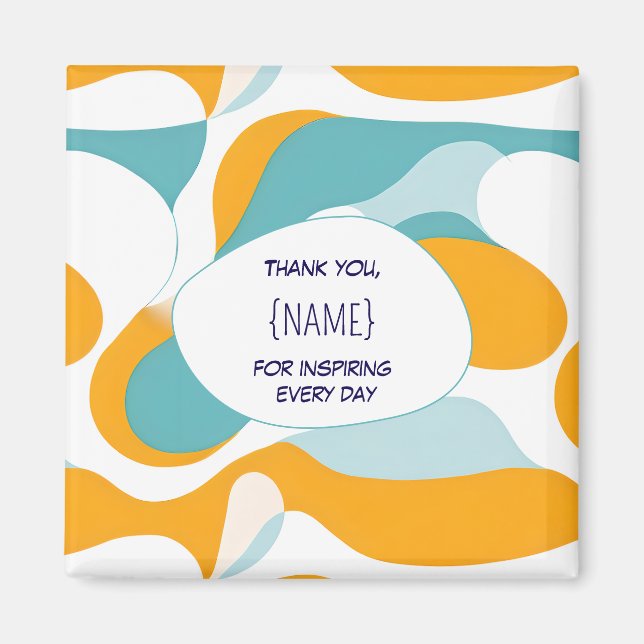 Aimant Teacher Thank You –  Personalized (Devant)