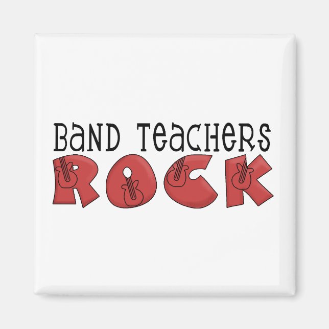 Aimant Teachers de bande T-shirts et cadeaux Rock (Devant)