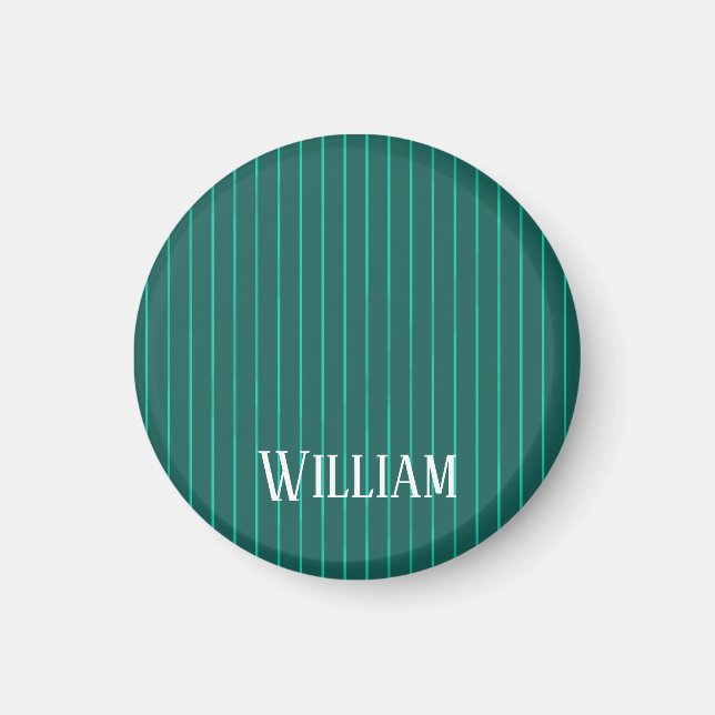 Aimant Teal pinstripes (Devant)