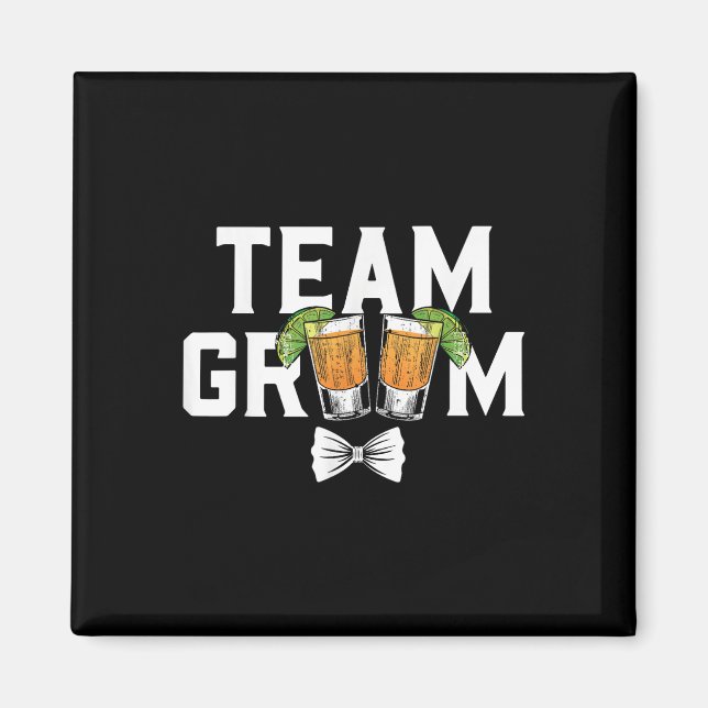 Aimant Team Groom Party Bachelor Shots Bride Mariage (Devant)