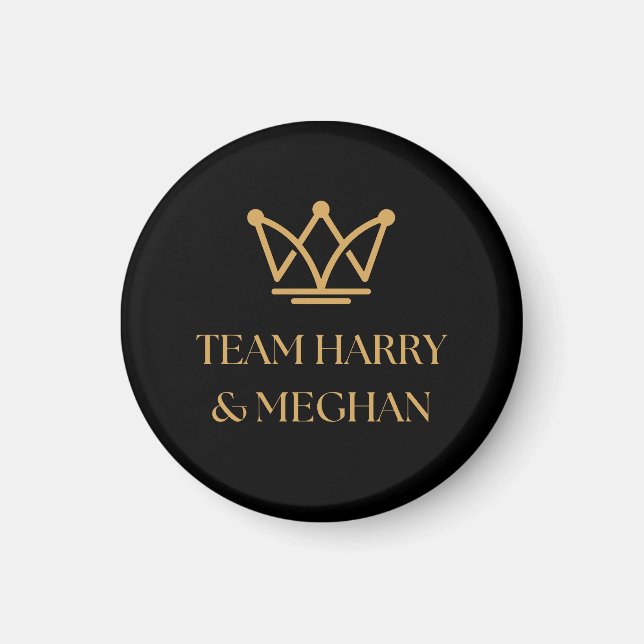 AIMANT TEAM HARRY & MEGHAN AVEC GOLD CROWN (Devant)