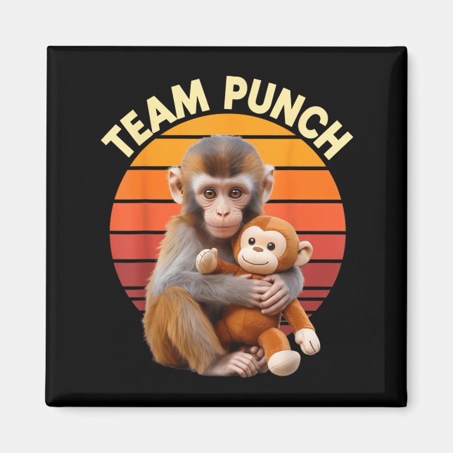 Aimant Team Punch Monkey Plush Retro Sun (Devant)