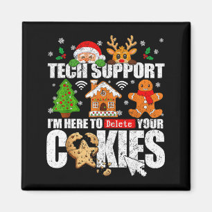 Aimant Tech Suprt Biscuits de Noël Femmes Hommes Drôle Ch