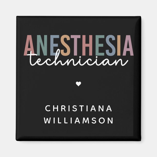 Aimant Technicien d'anesthésie personnalisée Technique d' (Devant)